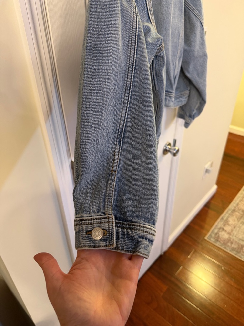 Maurices oversized crop Light Blue jean Jacket - Picture 4 of 7